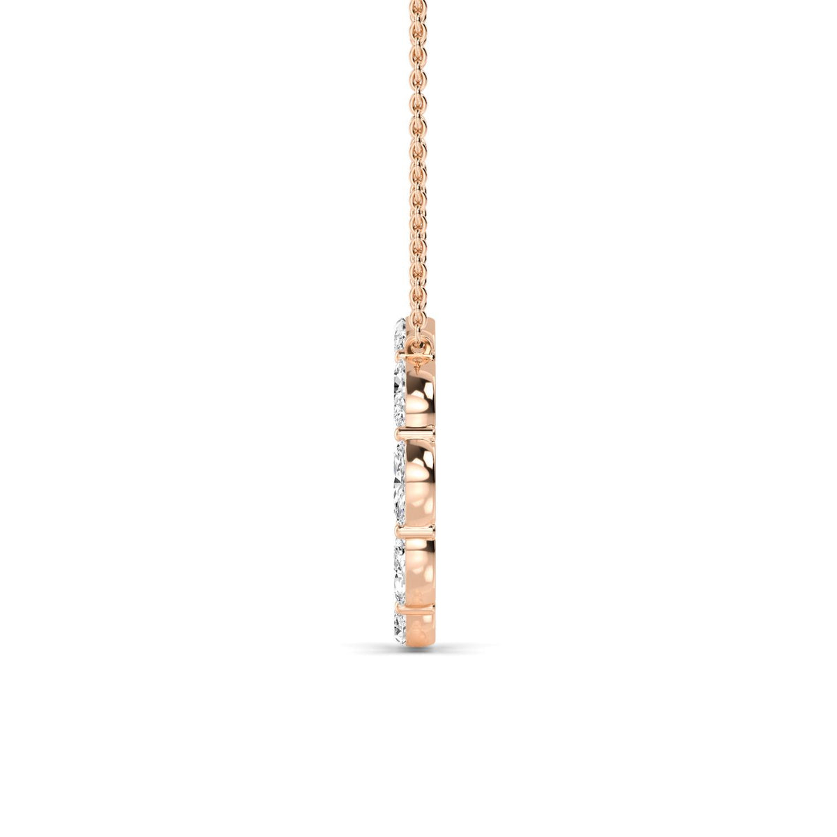 Rose Gold / 1.20ct Lab Grown Diamond Circle Pendant