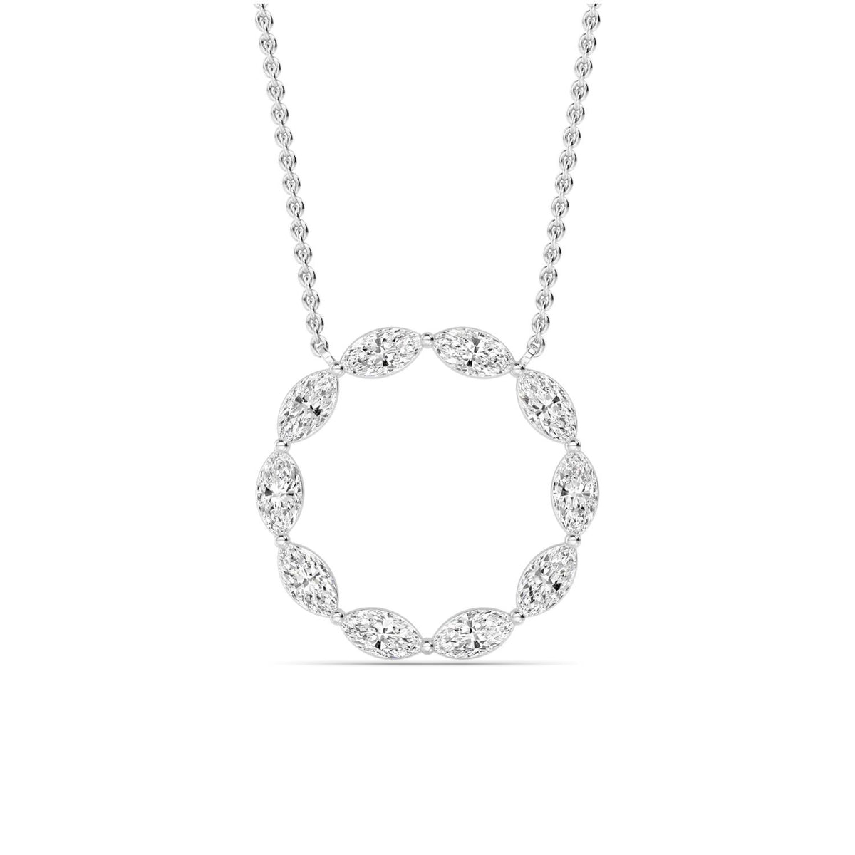 White Gold / 1.20ct Lab Grown Diamond Circle Pendant