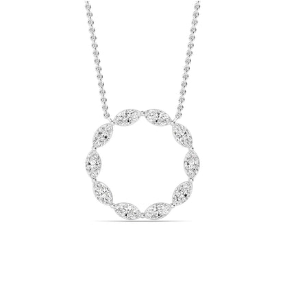White Gold / 1.20ct Lab Grown Diamond Circle Pendant