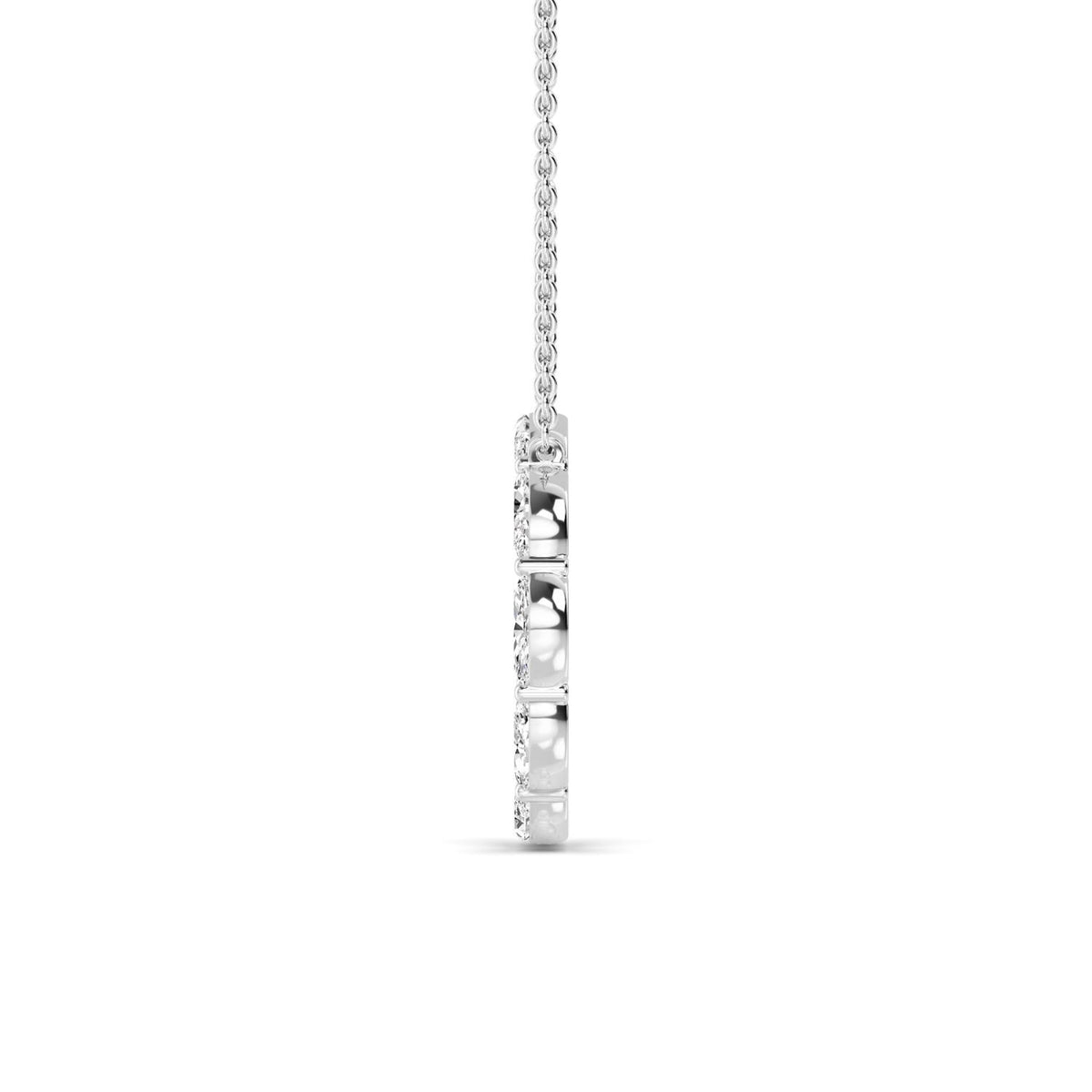 White Gold / 1.20ct Lab Grown Diamond Circle Pendant