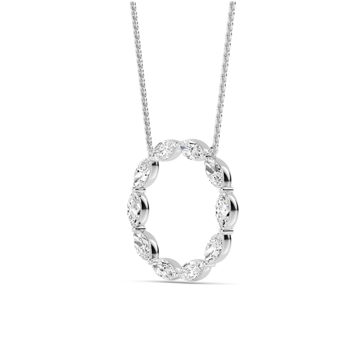 White Gold / 1.20ct Lab Grown Diamond Circle Pendant