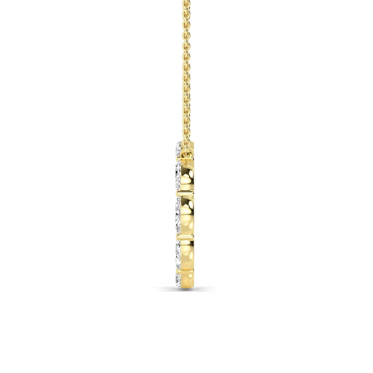 Yellow Gold / 1.20ct Lab Grown Diamond Circle Pendant