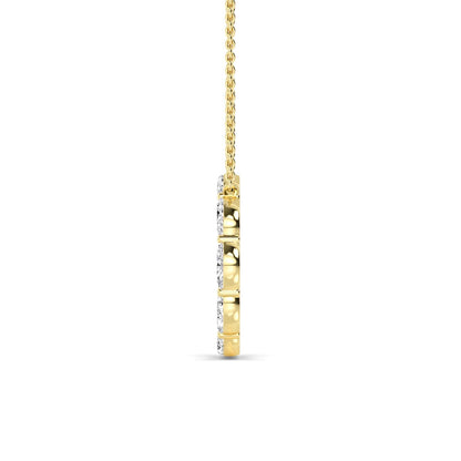 Yellow Gold / 1.20ct Lab Grown Diamond Circle Pendant