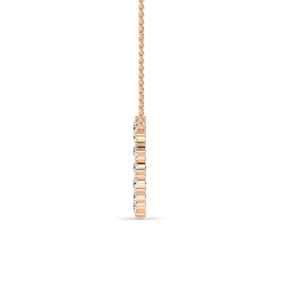 Rose Gold / 1.04ct Lab Grown Diamond Circle Pendant
