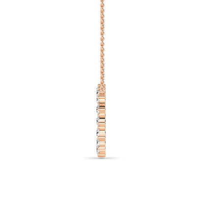 Rose Gold / 1.04ct Lab Grown Diamond Circle Pendant