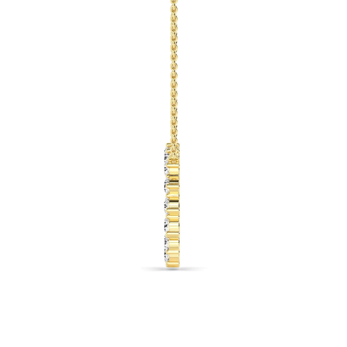 Yellow Gold / 1.04ct Lab Grown Diamond Circle Pendant