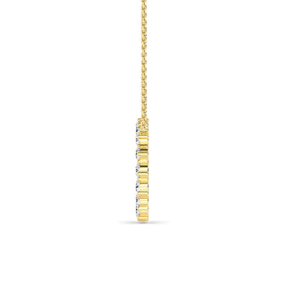 Yellow Gold / 1.04ct Lab Grown Diamond Circle Pendant