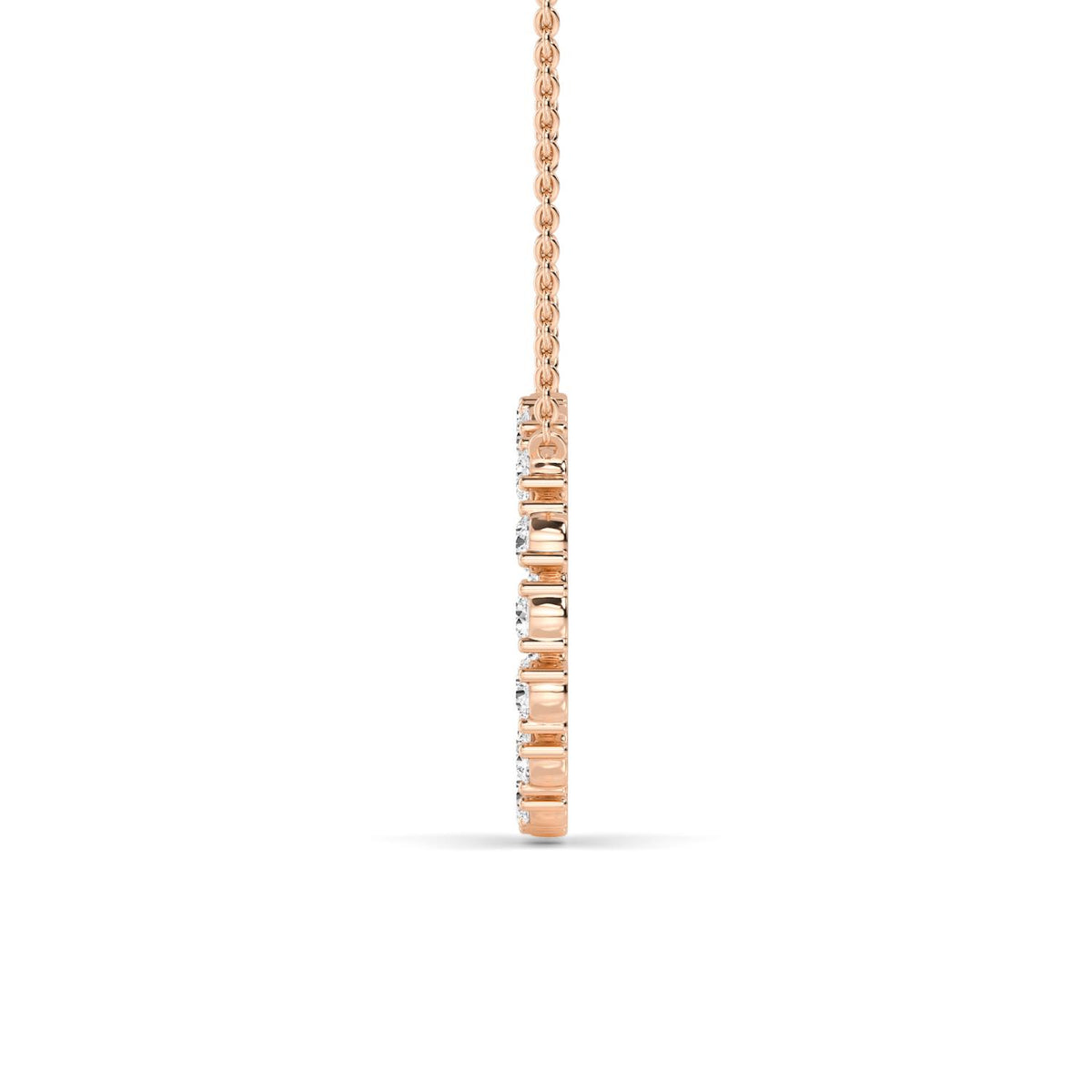 Rose Gold / 1.31ct Lab Grown Diamond Circle Pendant