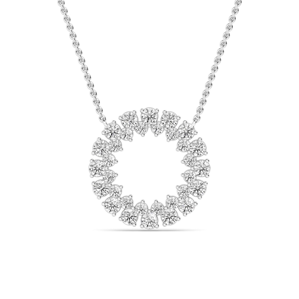 White Gold / 1.31ct Lab Grown Diamond Circle Pendant