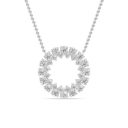 White Gold / 1.31ct Lab Grown Diamond Circle Pendant