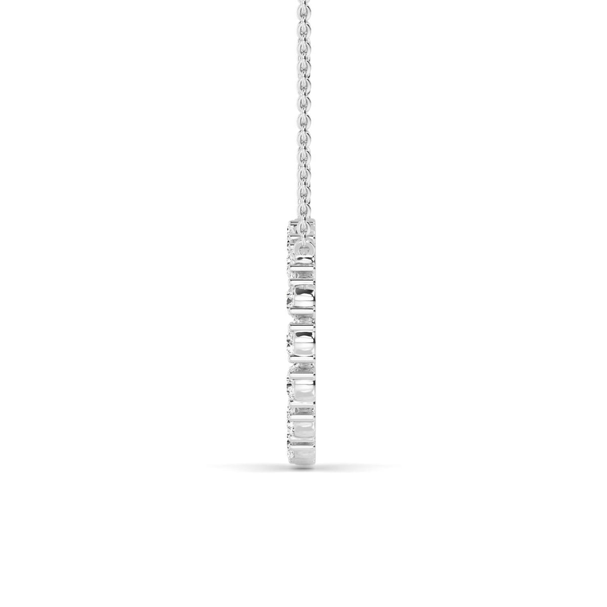 White Gold / 1.31ct Lab Grown Diamond Circle Pendant