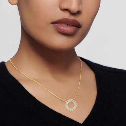 Yellow Gold / 1.31ct Lab Grown Diamond Circle Pendant