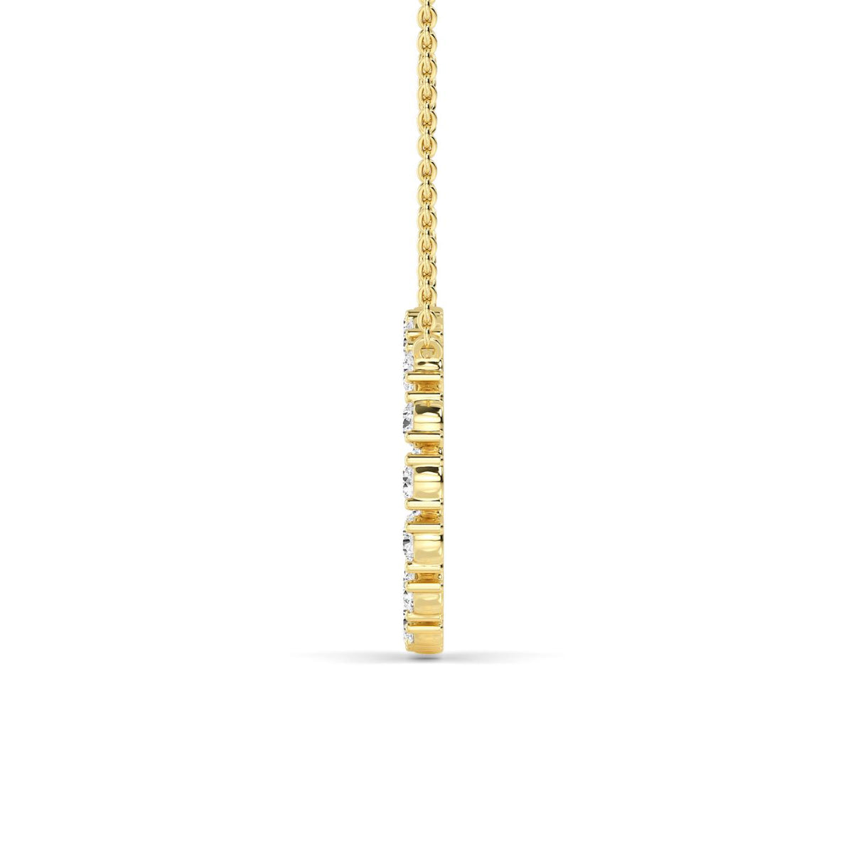 Yellow Gold / 1.31ct Lab Grown Diamond Circle Pendant