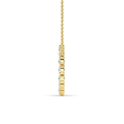 Yellow Gold / 1.31ct Lab Grown Diamond Circle Pendant