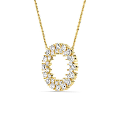Yellow Gold / 1.31ct Lab Grown Diamond Circle Pendant