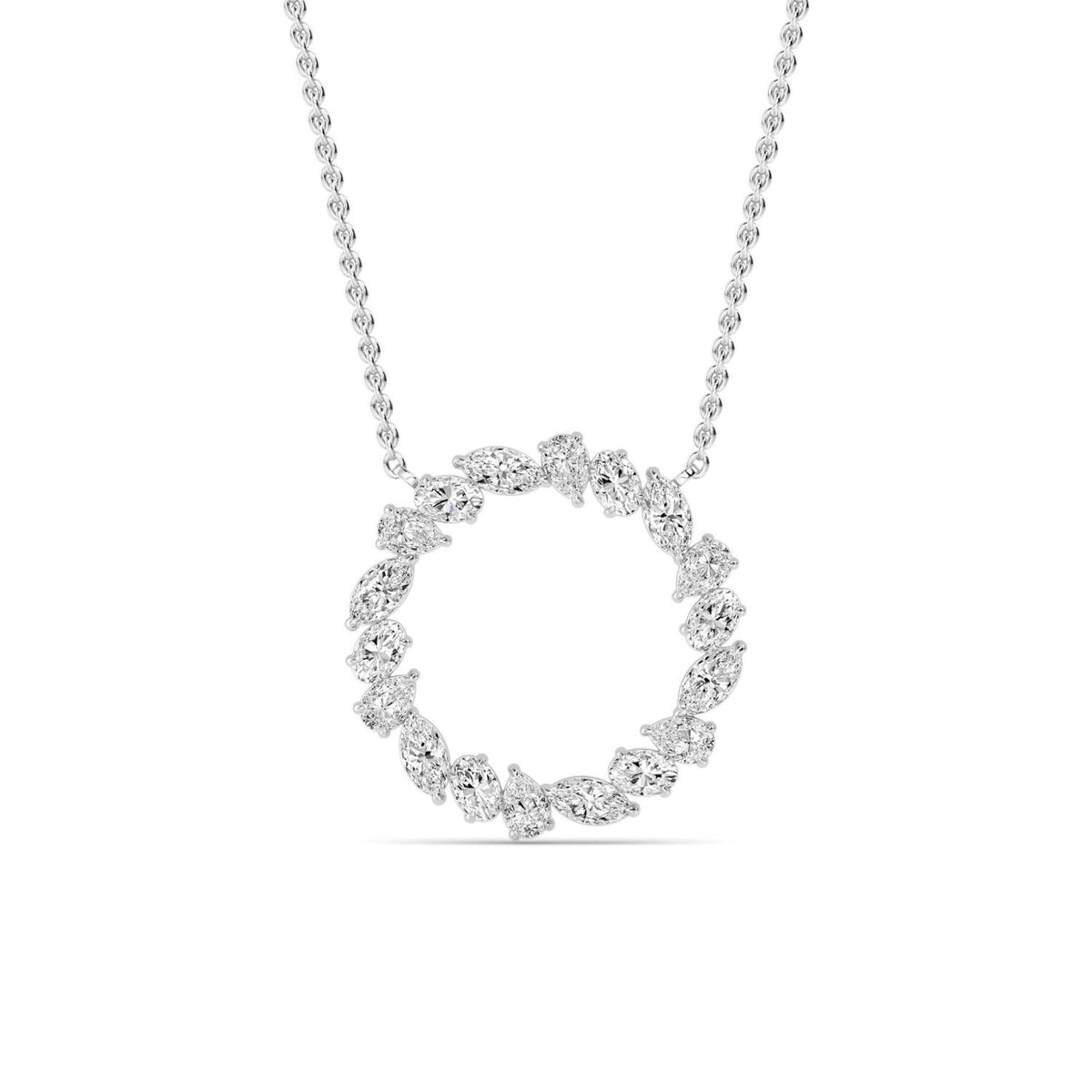 White Gold / 0.98ct Lab Grown Diamond Circle Pendant