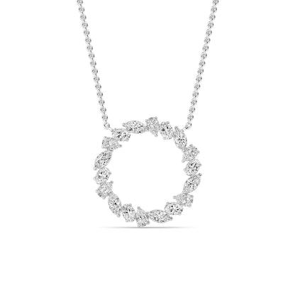 White Gold / 0.98ct Lab Grown Diamond Circle Pendant