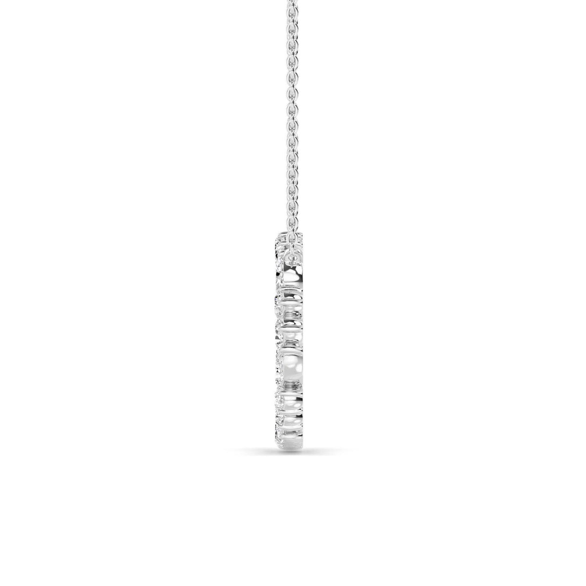 White Gold / 0.98ct Lab Grown Diamond Circle Pendant
