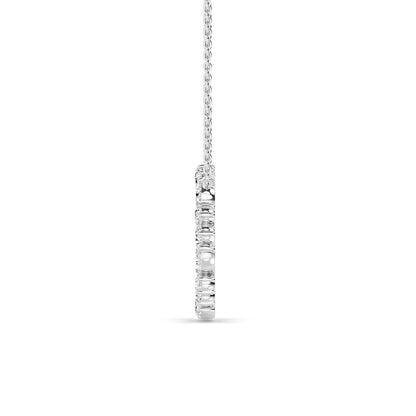 White Gold / 0.98ct Lab Grown Diamond Circle Pendant