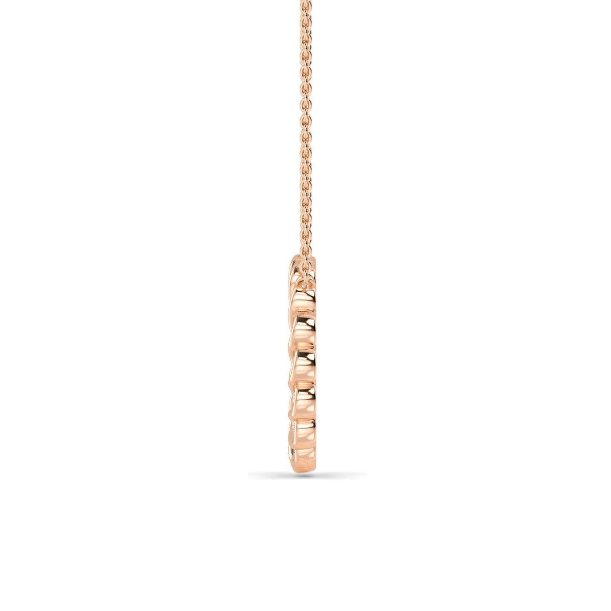 Rose Gold / 0.53ct Lab Grown Diamond Circle Pendant