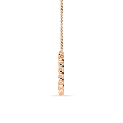 Rose Gold / 0.53ct Lab Grown Diamond Circle Pendant