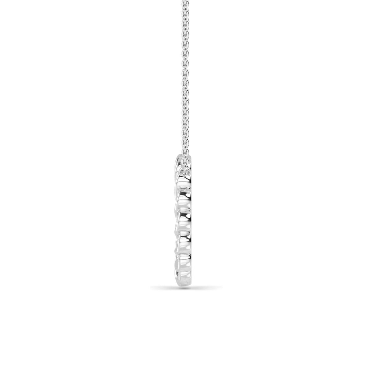 White Gold / 0.53ct Lab Grown Diamond Circle Pendant