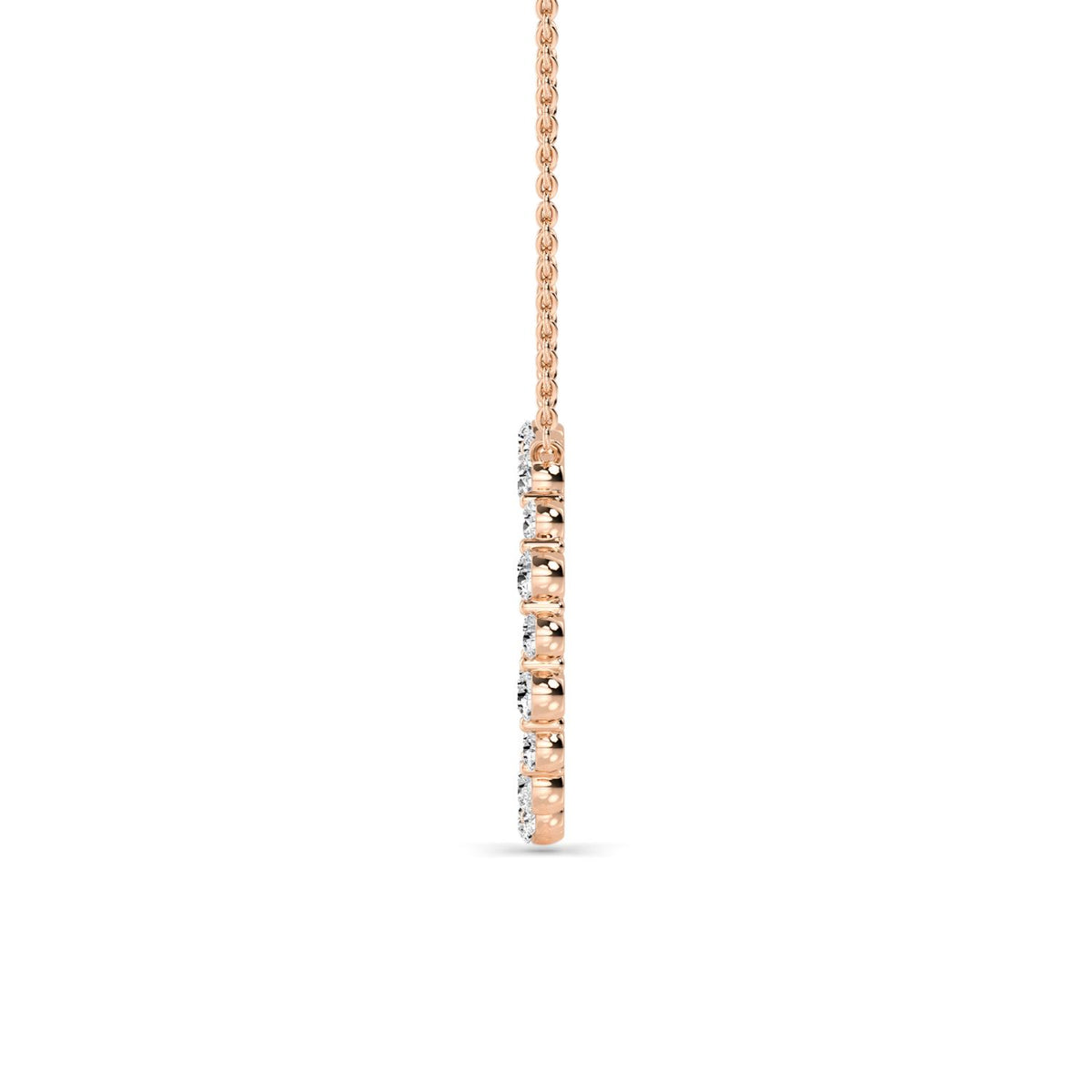 Rose Gold / 0.80ct Lab Grown Diamond Circle Pendant