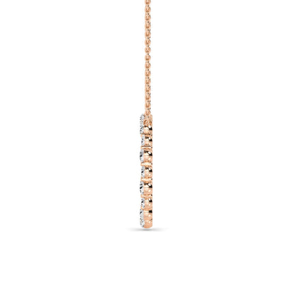 Rose Gold / 0.80ct Lab Grown Diamond Circle Pendant