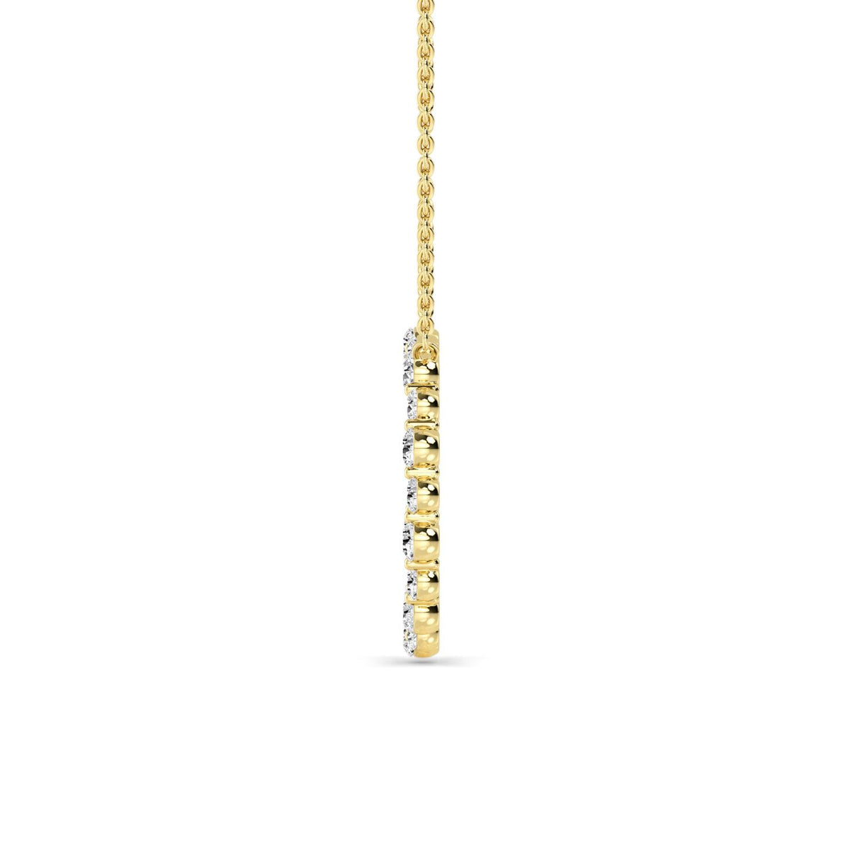 Yellow Gold / 0.80ct Lab Grown Diamond Circle Pendant