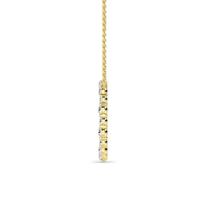 Yellow Gold / 0.80ct Lab Grown Diamond Circle Pendant