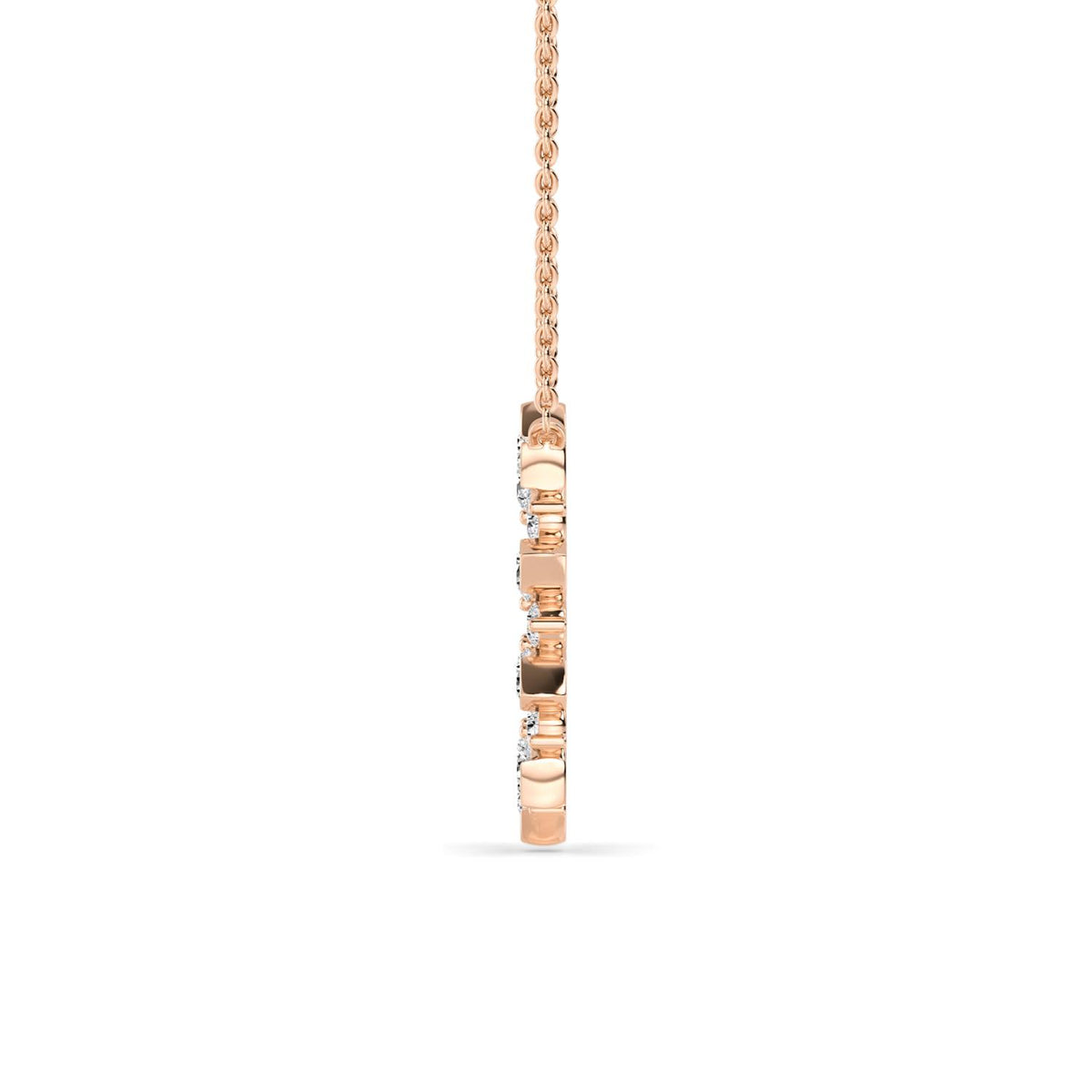 Rose Gold / 0.90ct Lab Grown Diamond Circle Pendant
