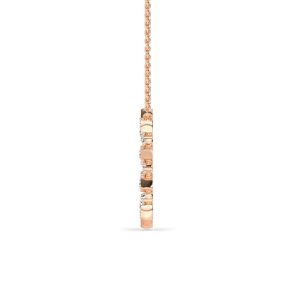 Rose Gold / 0.90ct Lab Grown Diamond Circle Pendant