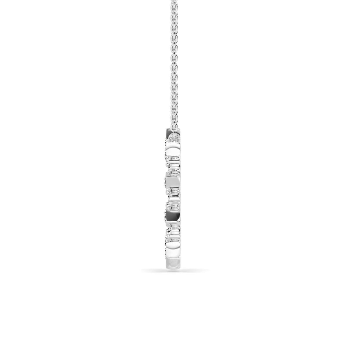 White Gold / 0.90ct Lab Grown Diamond Circle Pendant