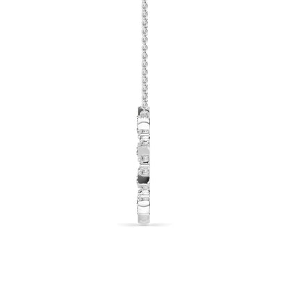 White Gold / 0.90ct Lab Grown Diamond Circle Pendant