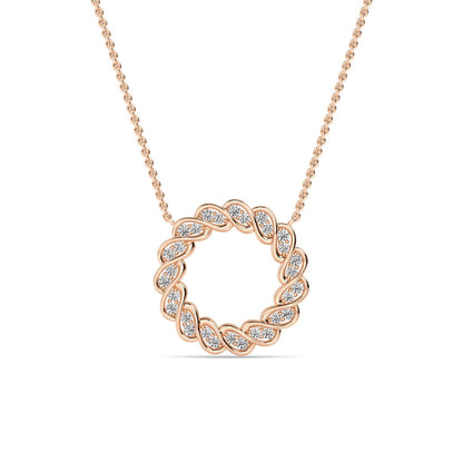 Rose Gold / 0.28ct Lab Grown Diamond Circle Pendant