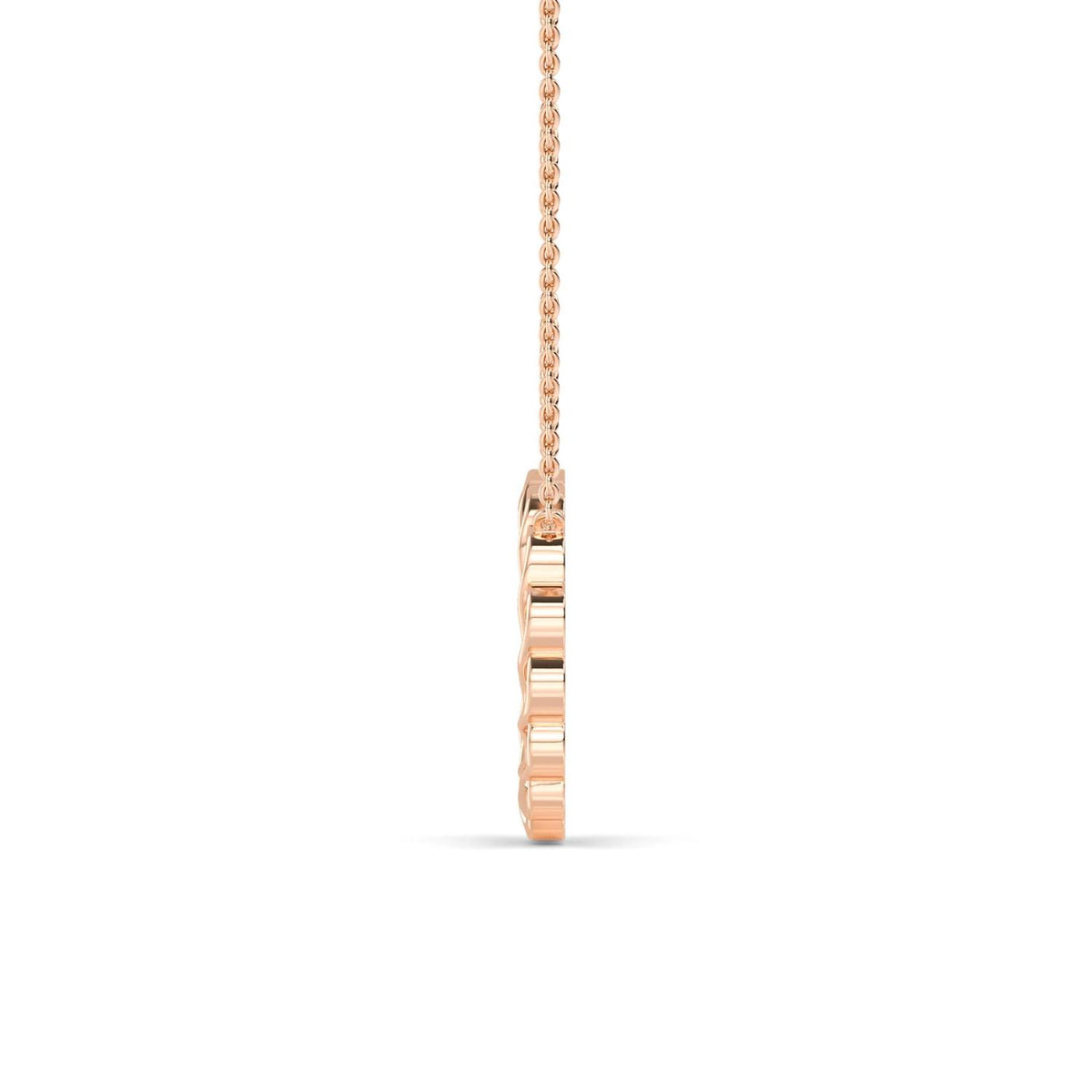 Rose Gold / 0.28ct Lab Grown Diamond Circle Pendant