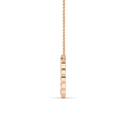 Rose Gold / 0.28ct Lab Grown Diamond Circle Pendant