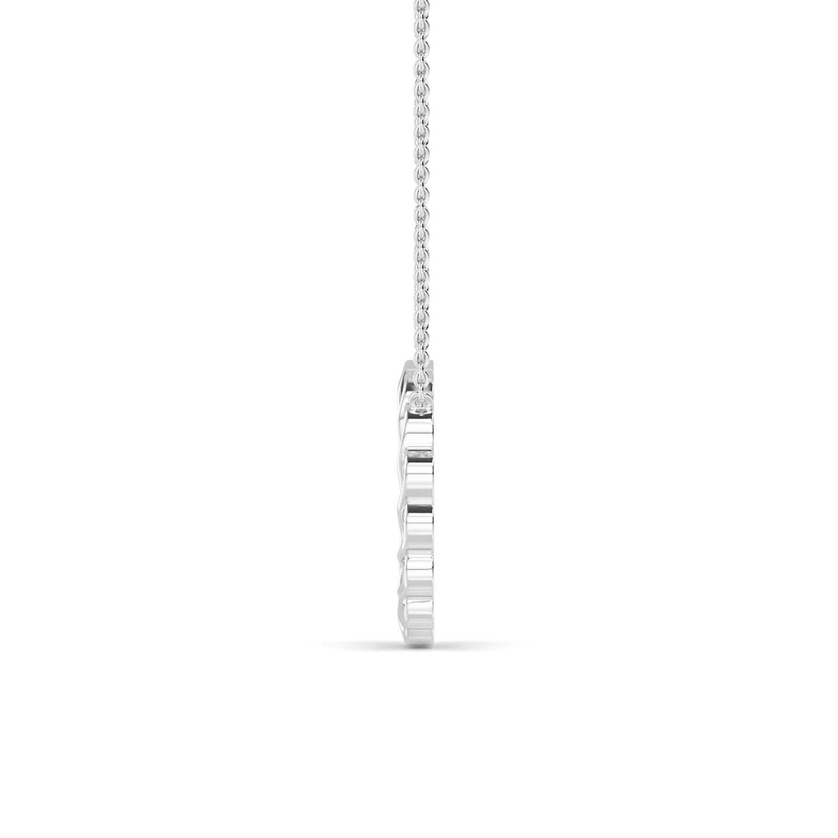 White Gold / 0.28ct Lab Grown Diamond Circle Pendant