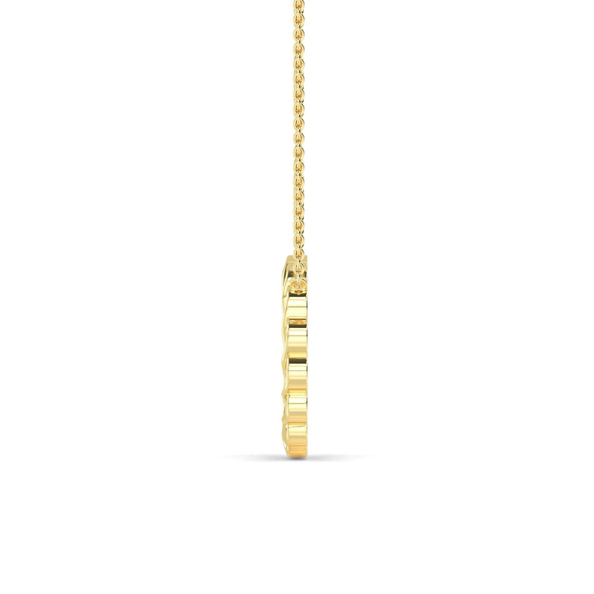 Yellow Gold / 0.28ct Lab Grown Diamond Circle Pendant