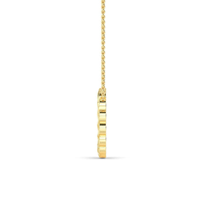 Yellow Gold / 0.28ct Lab Grown Diamond Circle Pendant