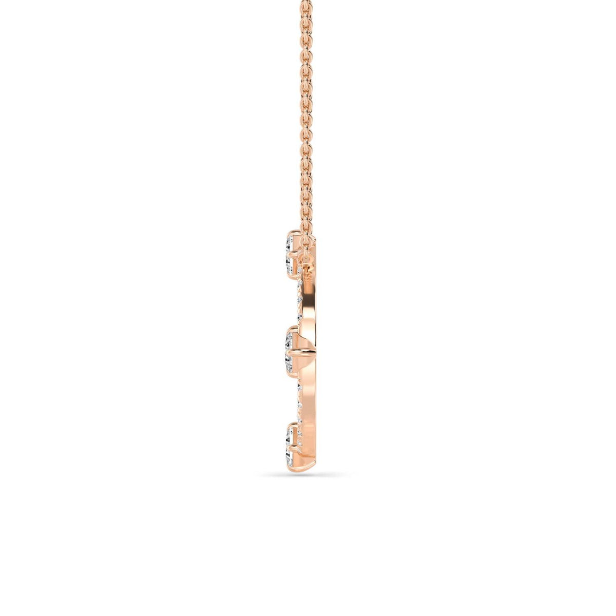 Rose Gold / 0.59ct Lab Grown Diamond Circle Pendant