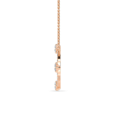 Rose Gold / 0.59ct Lab Grown Diamond Circle Pendant