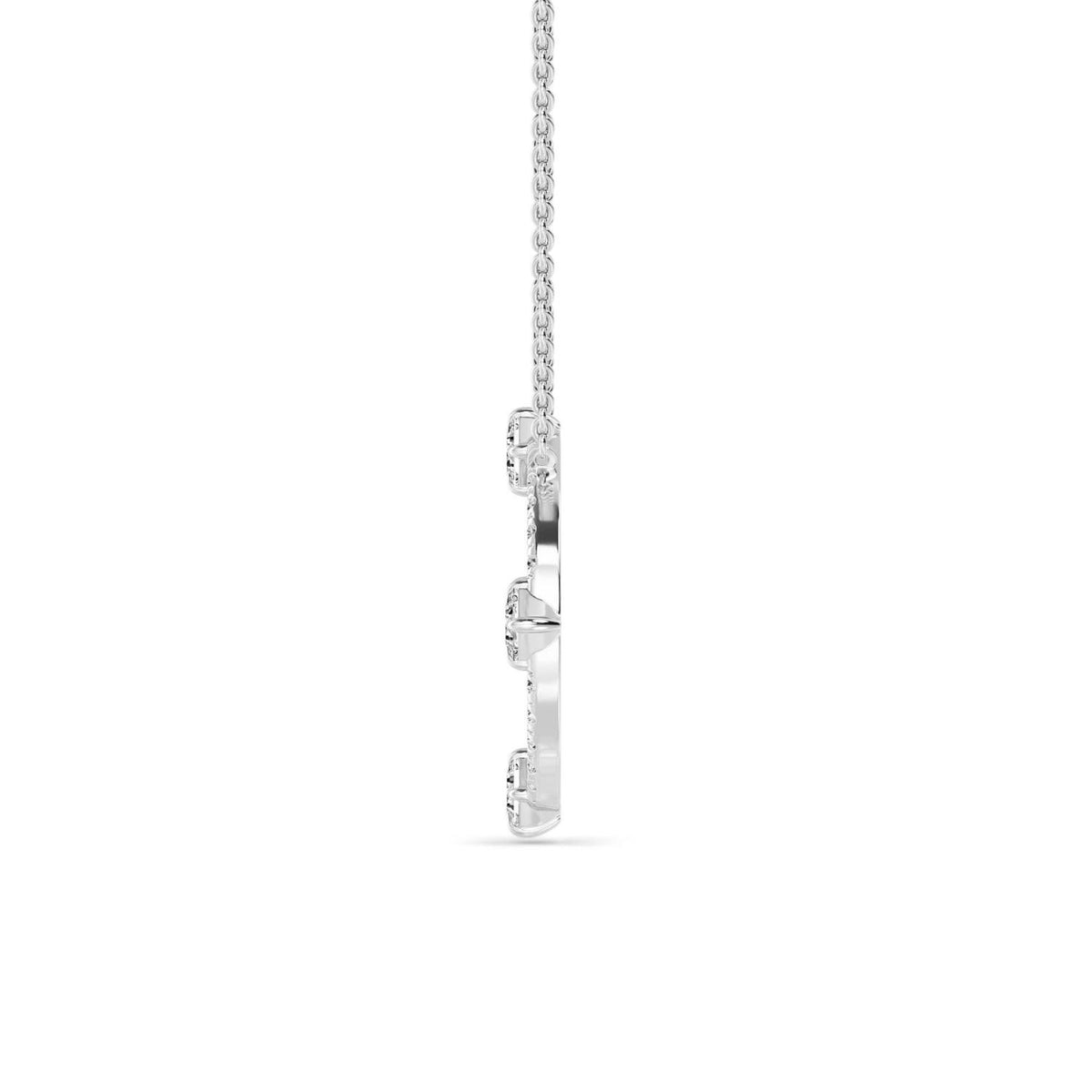 White Gold / 0.59ct Lab Grown Diamond Circle Pendant