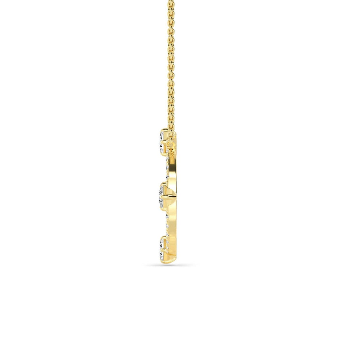 Yellow Gold / 0.59ct Lab Grown Diamond Circle Pendant