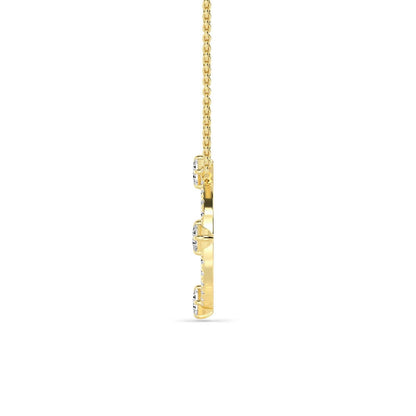 Yellow Gold / 0.59ct Lab Grown Diamond Circle Pendant