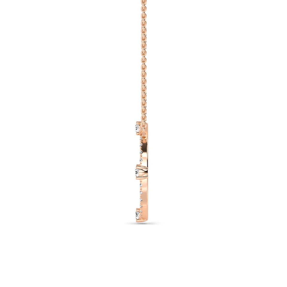 Rose Gold / 0.48ct Lab Grown Diamond Circle Pendant