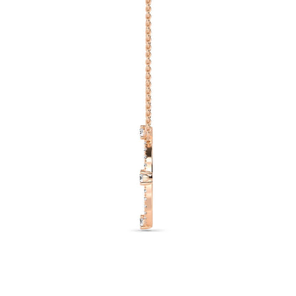 Rose Gold / 0.48ct Lab Grown Diamond Circle Pendant