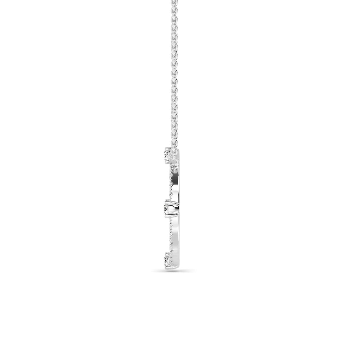White Gold / 0.48ct Lab Grown Diamond Circle Pendant