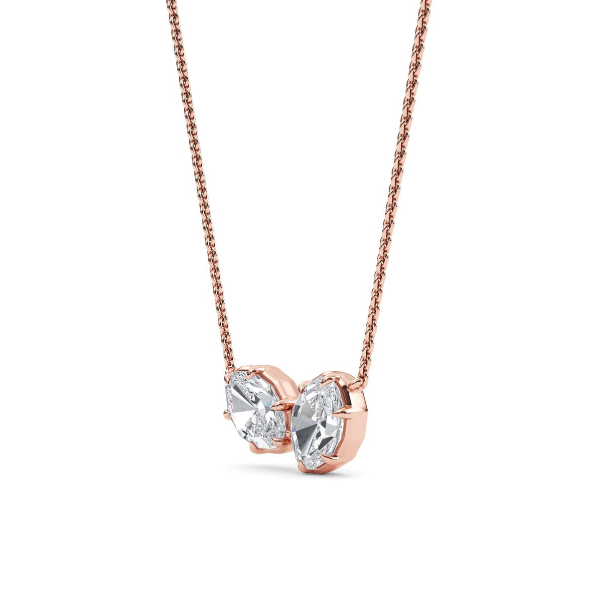 Rose Gold / 1.42ct Lab Grown Diamond Pendant