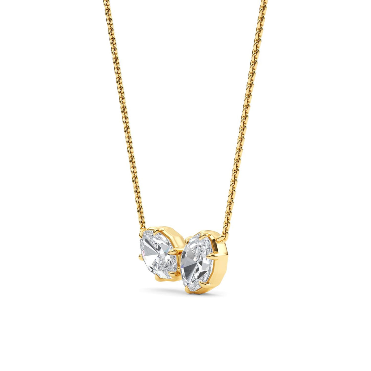 Yellow Gold / 1.42ct Lab Grown Diamond Pendant